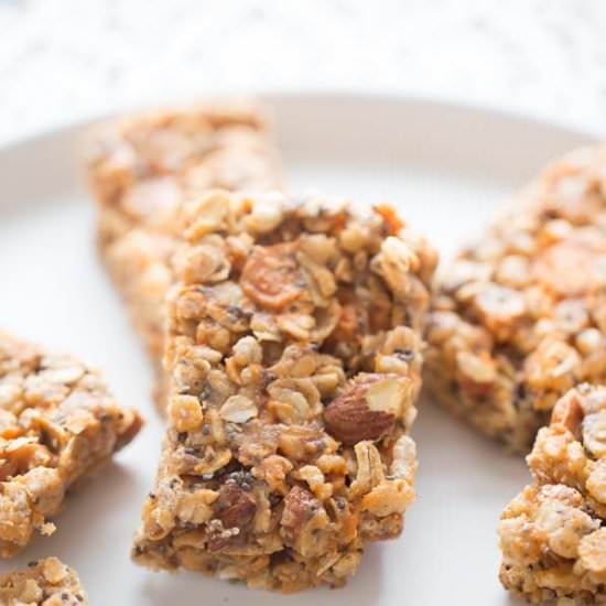 Peanut Butter Salted Caramel Granola Bars