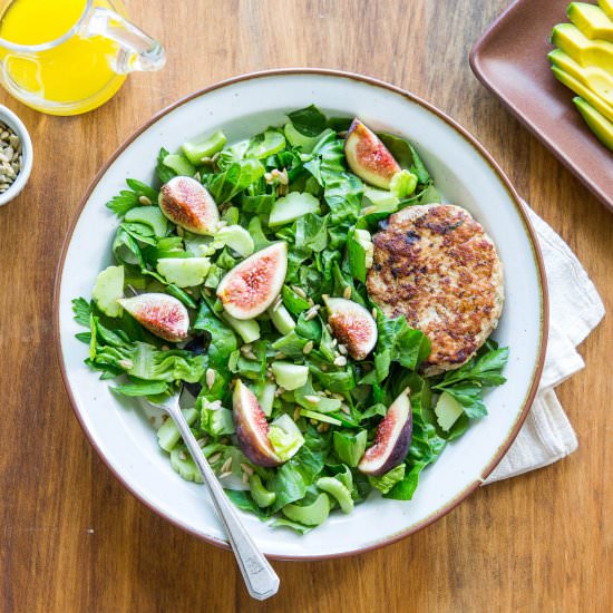 Turkey Burger & Fig Salad