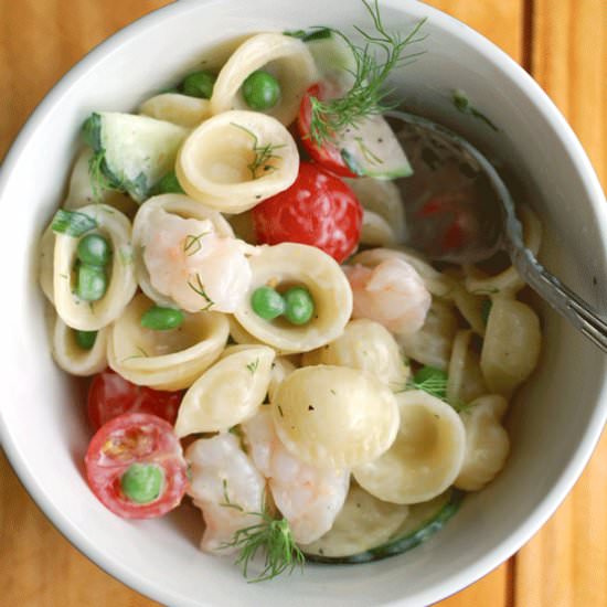 Orecchiette with Shrimp and Herb Dressing
