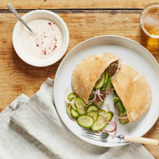Lamb Meatball Pitas