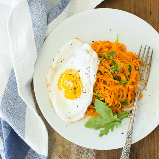 Pesto & Arugula Sweet Potato Noodle