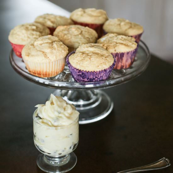 Corn Muffins with White Chocolate