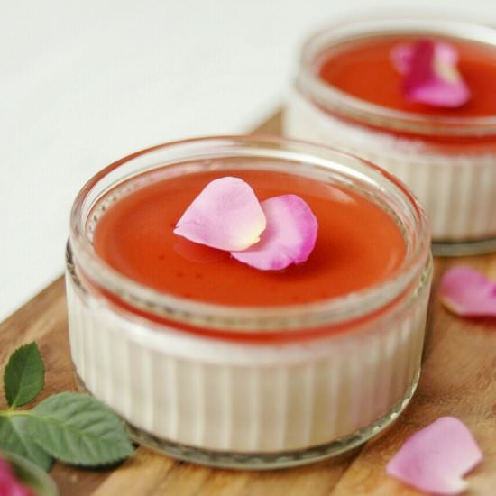 Rose & Hibiscus Panna Cotta