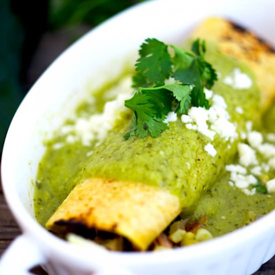 Smoked Chicken Enchiladas