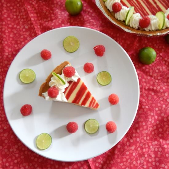 Raspberry Key Lime Pie