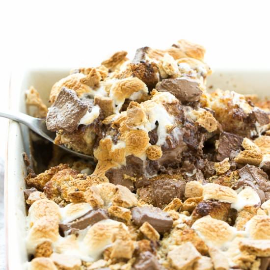 Overnight Smores French Toast
