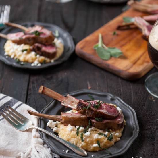 Belgian Ale Brined Lamb Rib Rack