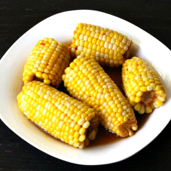 Boiled Corn WIth Cajun Seasoning