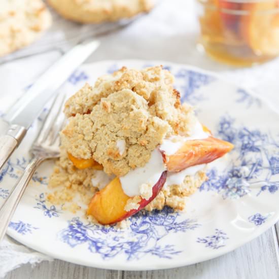 Paleo Peach Shortcake