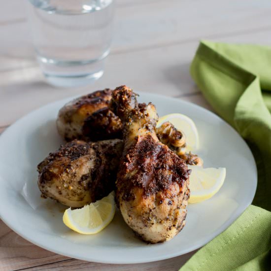 Lemon Za’atar Grilled Chicken Legs