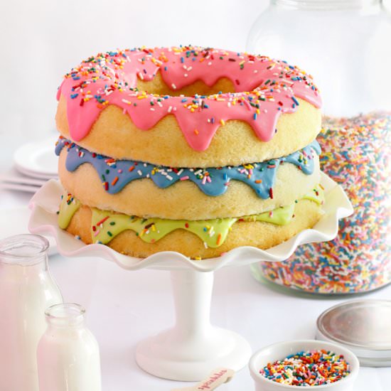 Triple Stack Donut Cake