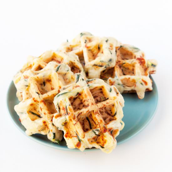 Waffle Zucchini-Mozzarella Fritters