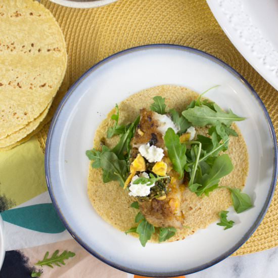 Plantain-Crusted Fish with Salsa