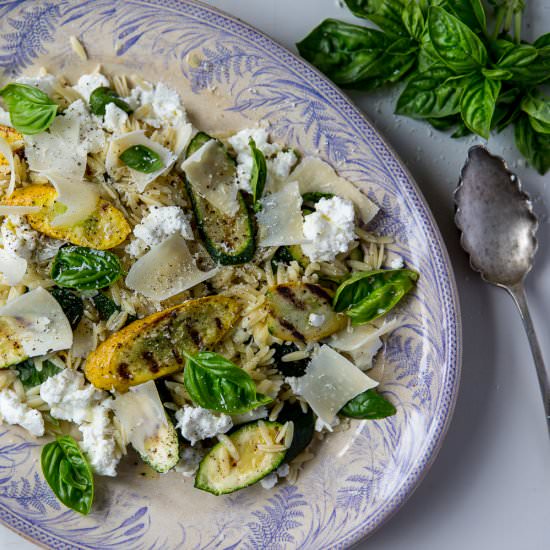 Zucchini, Ricotta & Orzo Salad