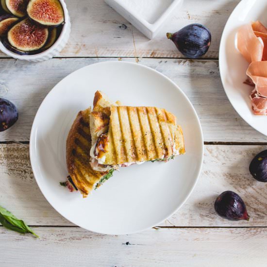 Fig, Prosciutto, Goat Cheese Panini