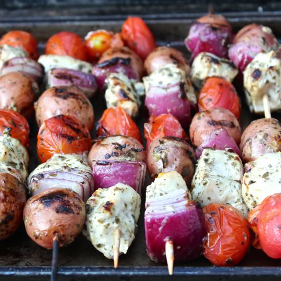 Grilled Chicken Pesto Potato Salad