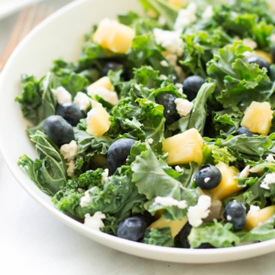 Kale Blueberry Pineapple Salad