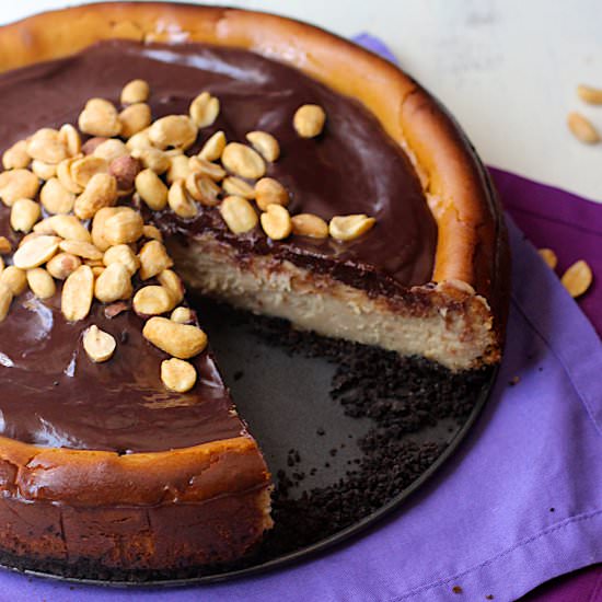 Peanut Butter Cheesecake w/ Ganache