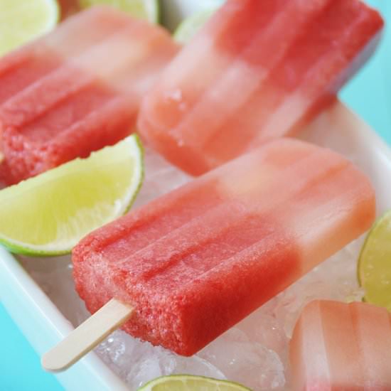 Watermelon Lime Popsicles