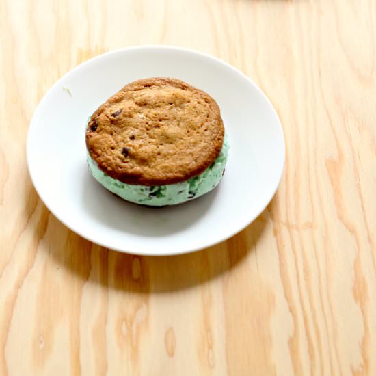 Mint Chocolate Ice Cream Sandwich