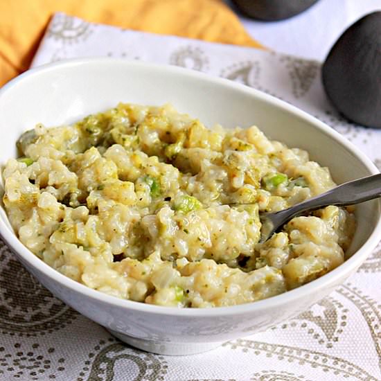 Basil Pesto And Zucchini Risotto