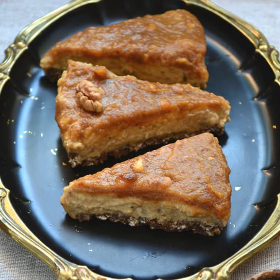 Caramel date millet cheesecake