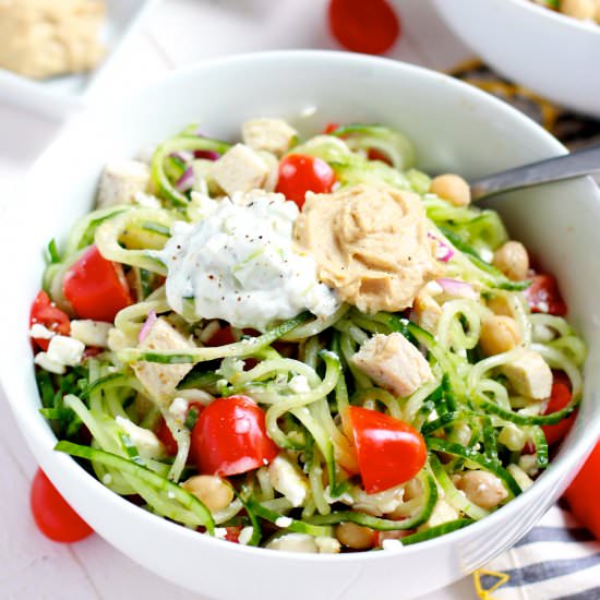 Greek Chicken and Cucumber Noodles