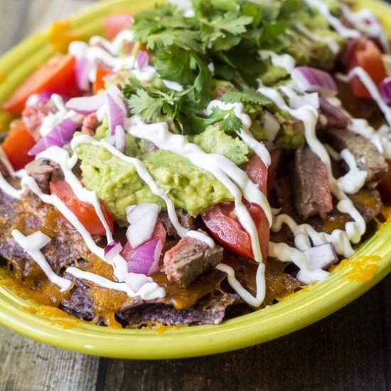Loaded Carne Asada Chips