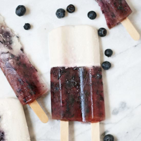 Coconut & Blueberry Ice Pops