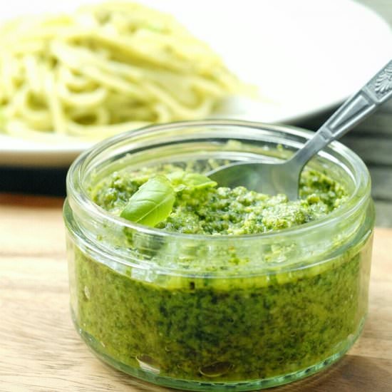 Homemade Basil Walnut Pesto