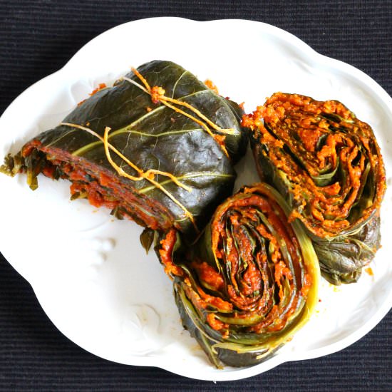 Collard Leaves With Indian Twist