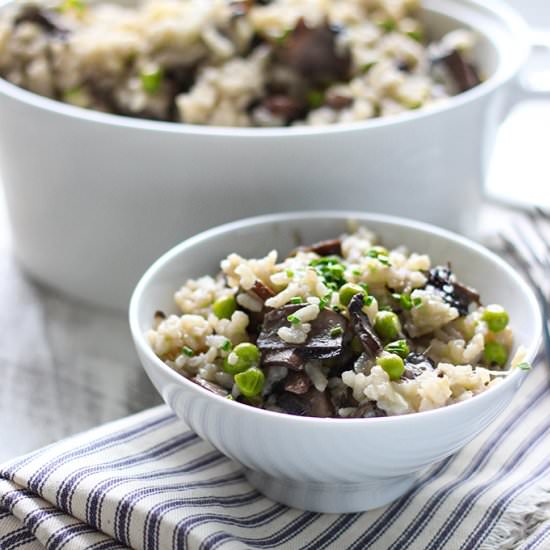 Slow Cooker Mushroom Risotto