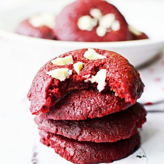 Red Velvet Chocolate Chunk Cookies