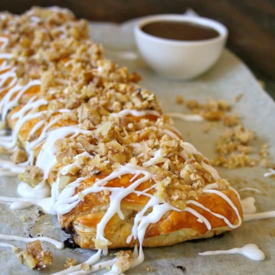 Nutella & peach braid