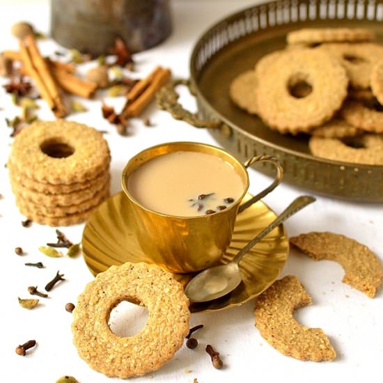 Masala Chai Spiced Rye Shortbread