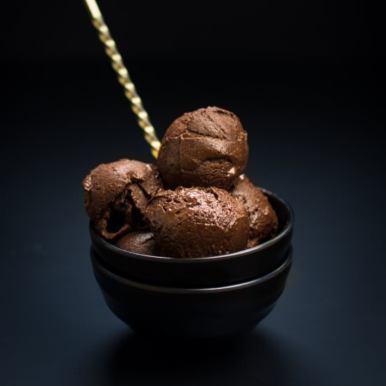 Healthy chocolate ice-cream