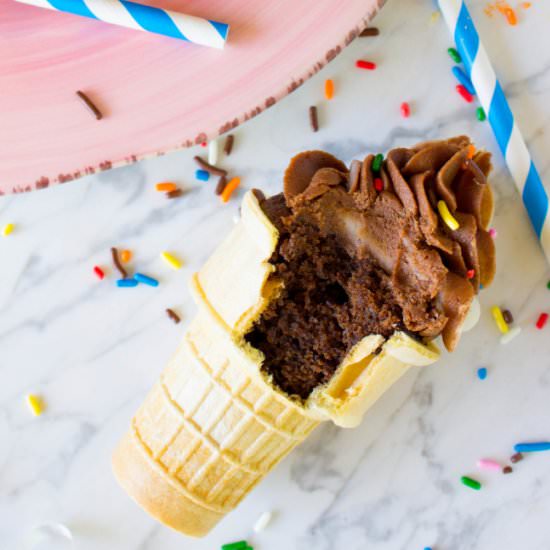 Ice Cream Cone Cupcakes