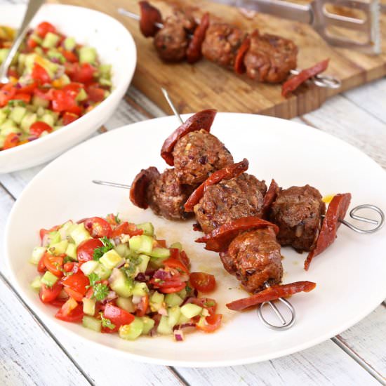 BBQ Meatball Skewers