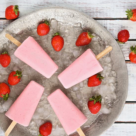 Strawberry Keto Popsicles