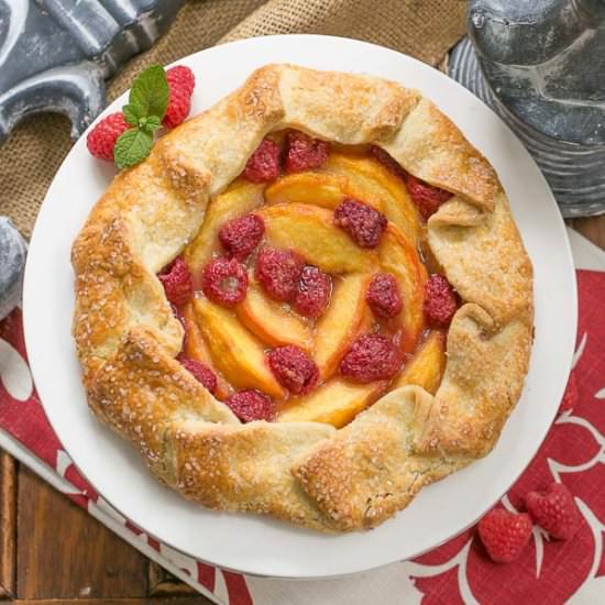 Peach Raspberry Galette