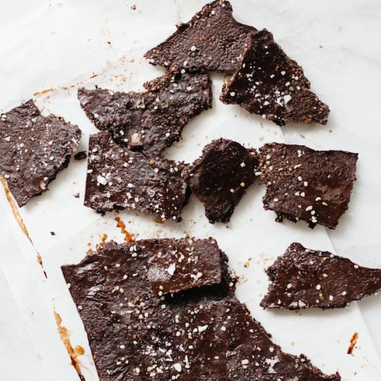 Crunchy Chocolate Seed Bark