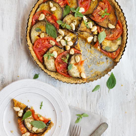 Grain-free Tomato & Eggplant Tart