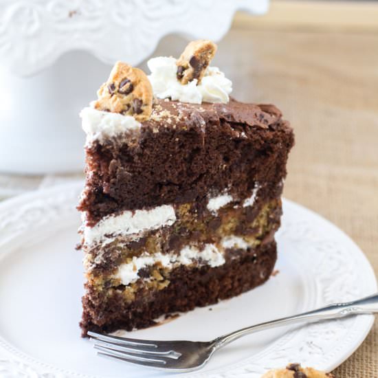 Double Chocolate Chip Cookie Cake