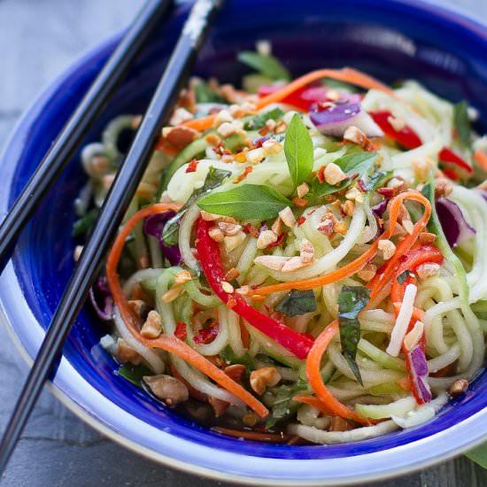 Asian Zucchini Cumber Noodle Salad