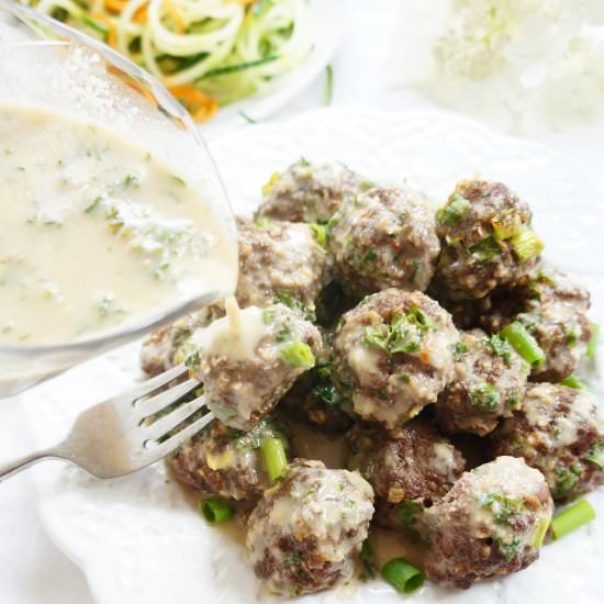 Meatballs with Thai Coconut Sauce