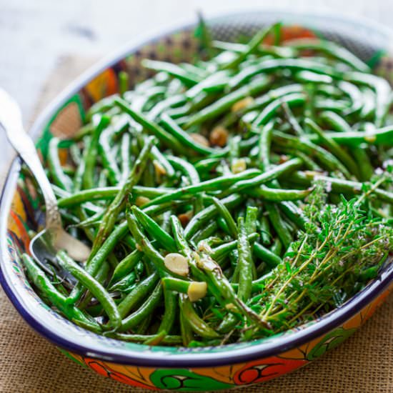 Roasted Green Beans with Almonds
