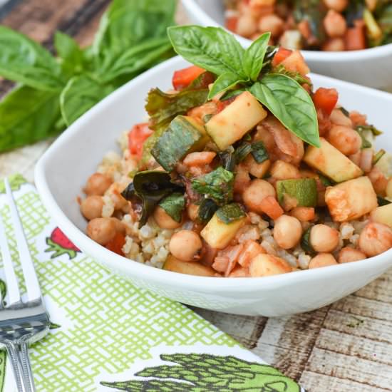 Saucy Chickpeas and Zucchini