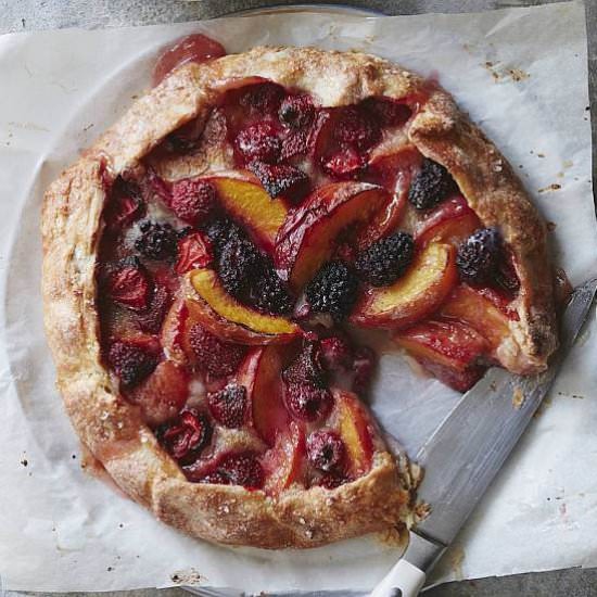 Mixed Berry Peach Gallette