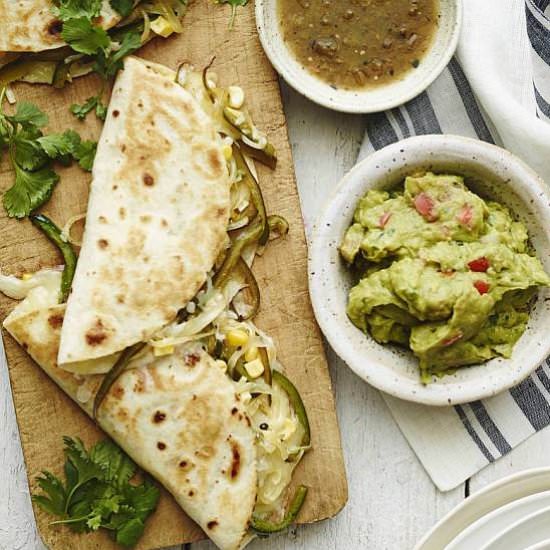 Poblano Corn Quesadillas