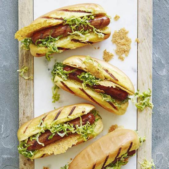 Caesar Salad Hot Dogs